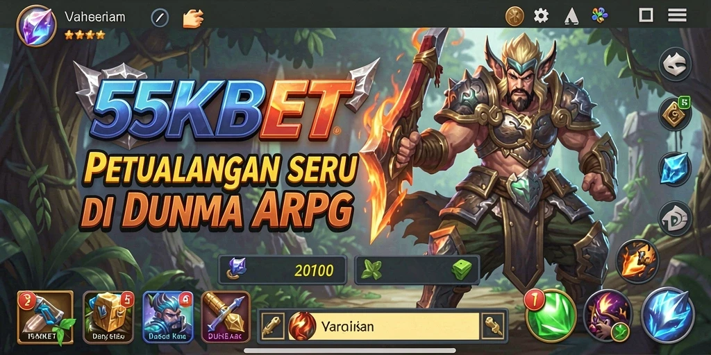 Tampilan dinamis dari gameplay seru 55KBET di dunia ARPG.