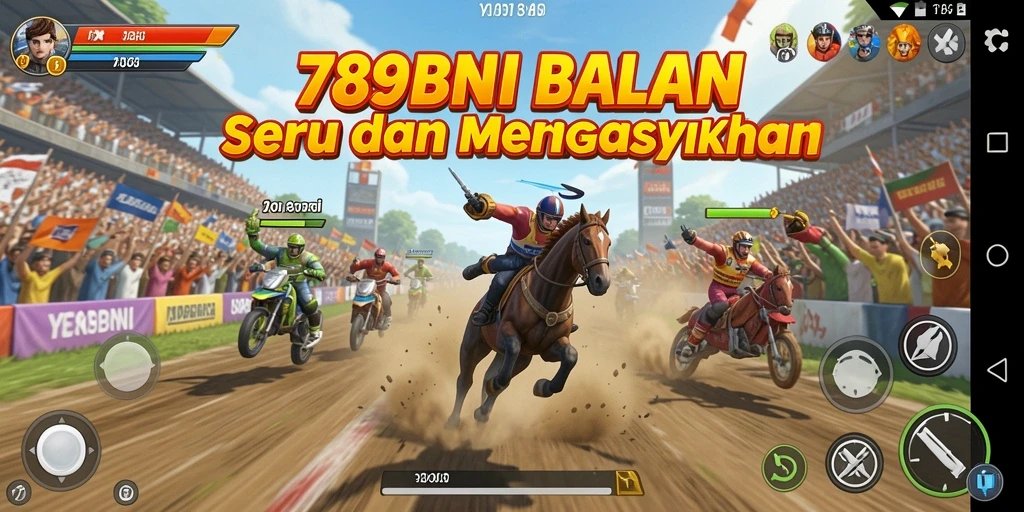 Tampilan gameplay Racing yang menegangkan dan seru.