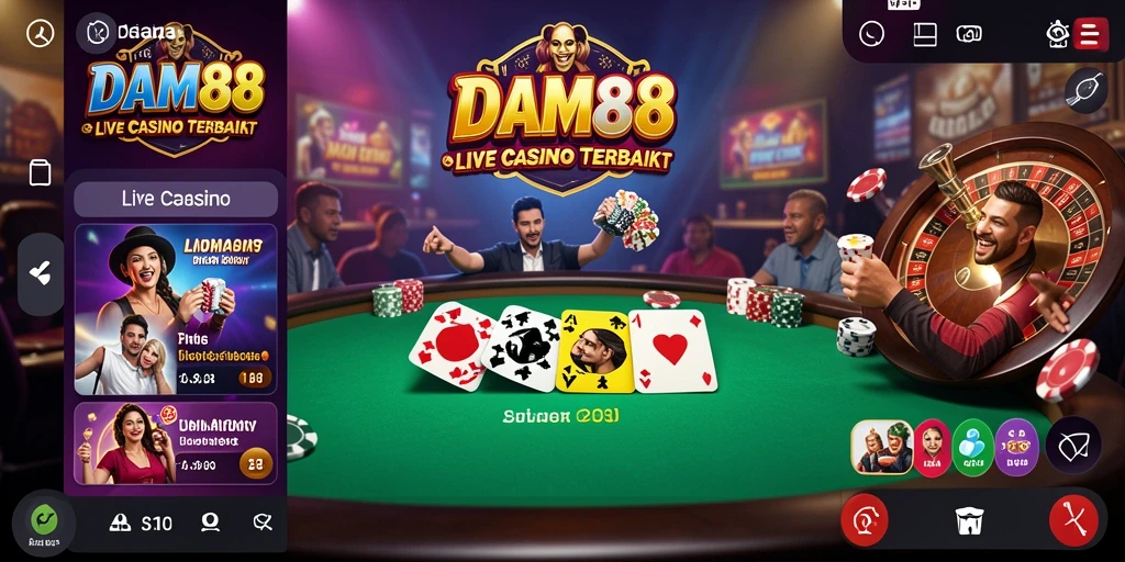 Tampilan tangkapan layar gameplay Live Casino DAM88 yang menakjubkan.