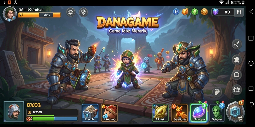 Tampilan gameplay menarik dari DANAGAME yang menunjukkan strategi Idle.