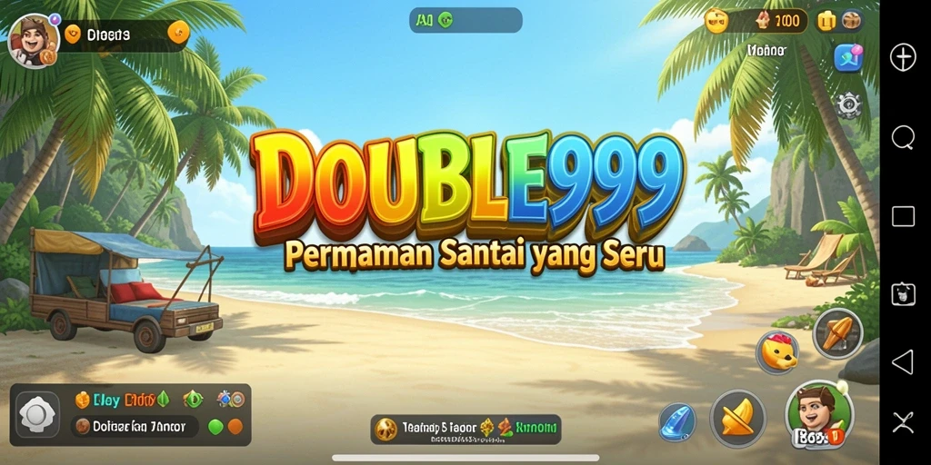 Tampilan gameplay menarik dari DOUBLE999 dengan suasana santai.