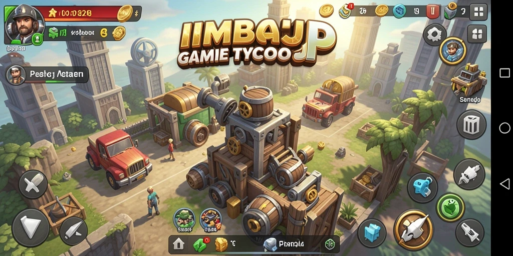 Tampilan gameplay IMBAJP yang menampilkan aktivitas Tycoon yang seru.