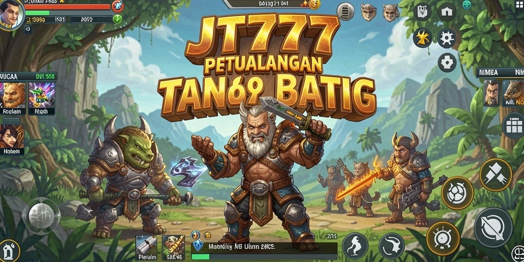 Screenshoot gameplay JT777 menampilkan pertempuran seru dalam dunia RPG.