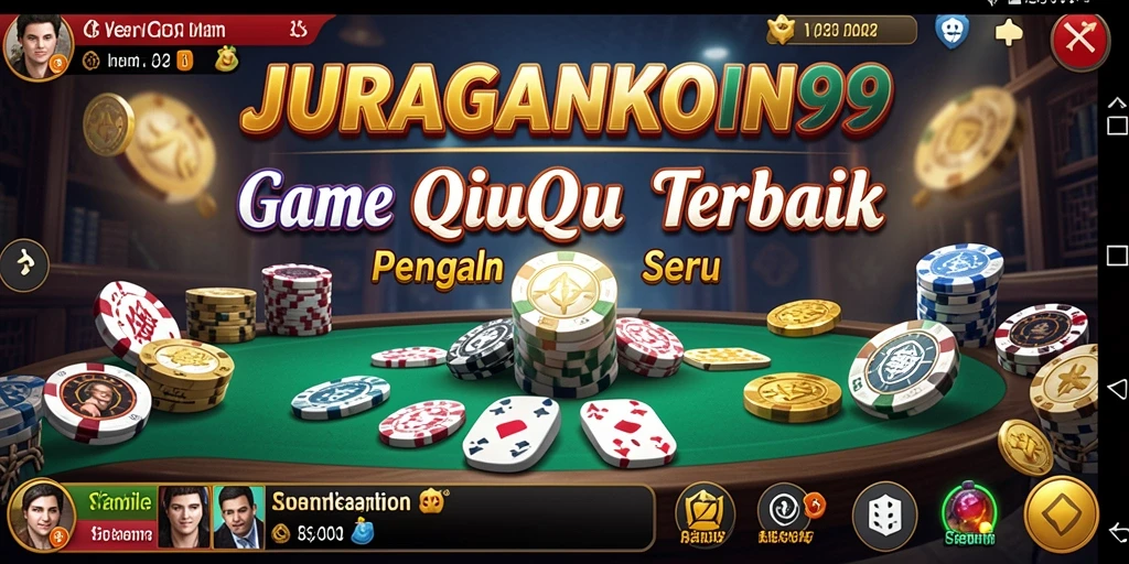 Tampilan gameplay menarik dari JURAGANKOIN99 dengan aksi QiuQiu yang seru.