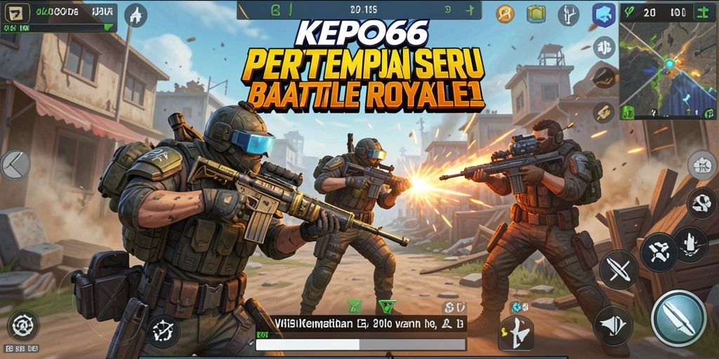 Screenshot gameplay KEPO66 menampilkan pertempuran seru di medan perang.