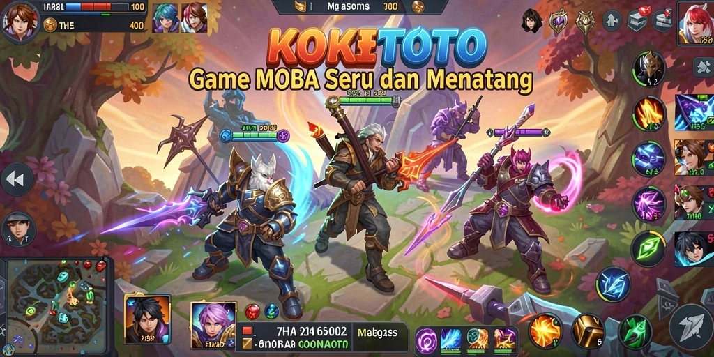 Screenshot gameplay seru KOKITOTO dengan aksi pertempuran yang intens.