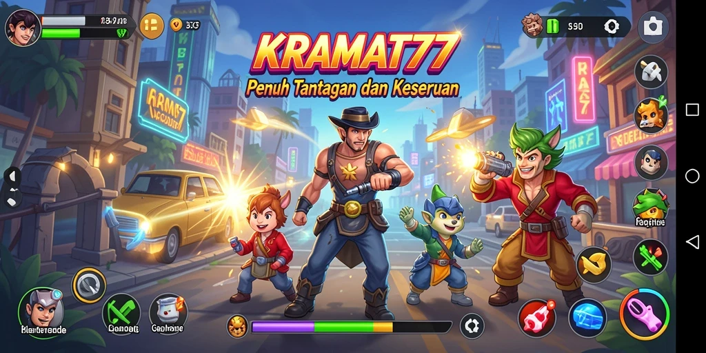 Tangkapan layar KRAMAT77 menunjukkan aksi seru dalam gameplay Arcade.