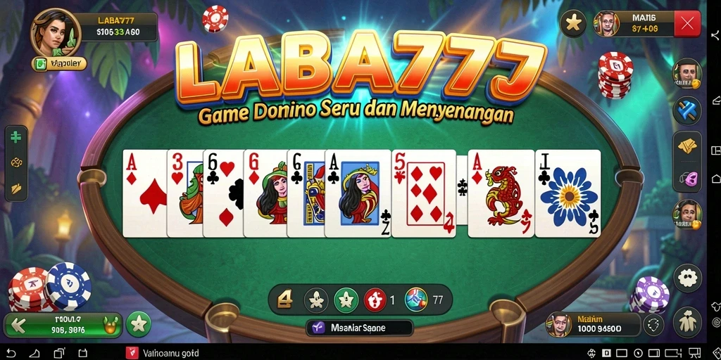 Screenshot LABA777 menunjukkan gameplay seru dari permainan Domino.
