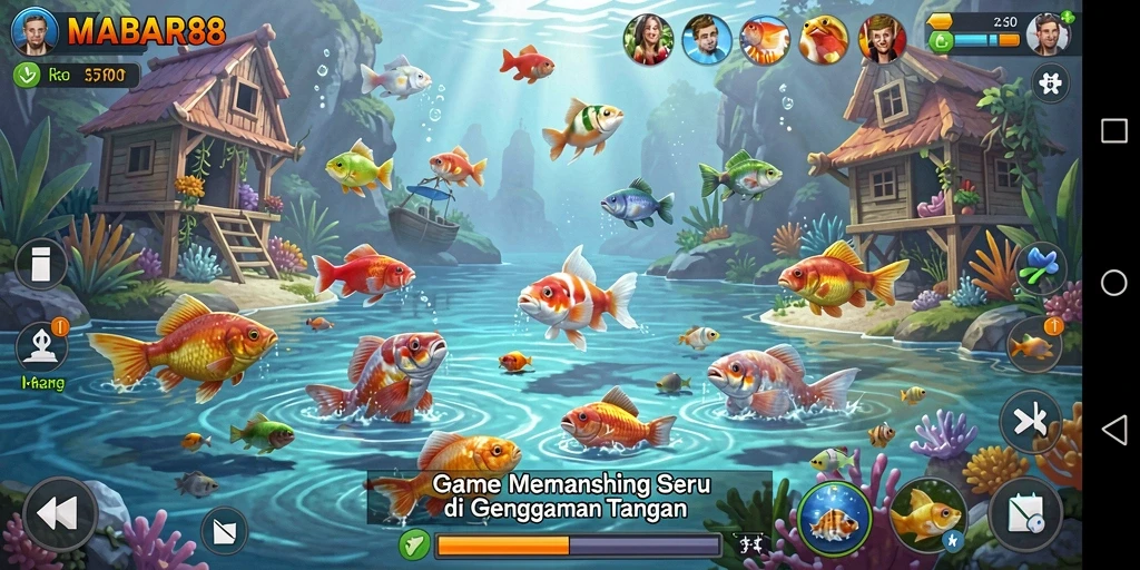 Gameplay menangkap ikan yang menegangkan dan seru di MABAR88.