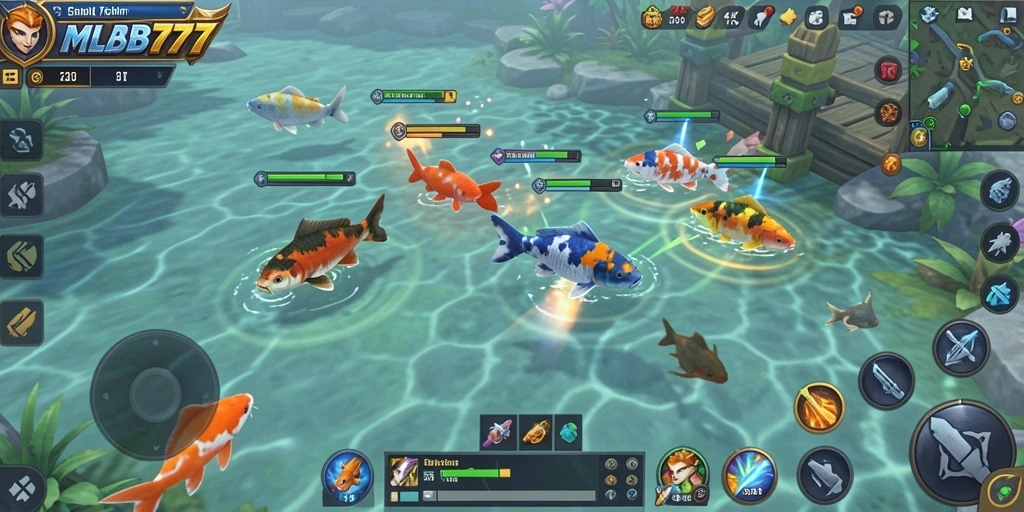 Tampilan seru gameplay Tembak Ikan di MLBB777.