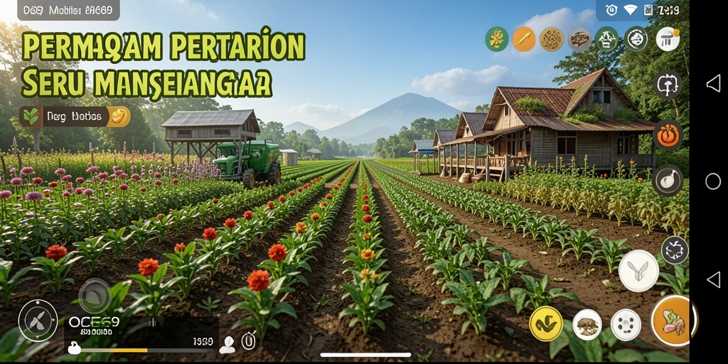 Tampilan gameplay OCE69 yang menarik saat bertani.