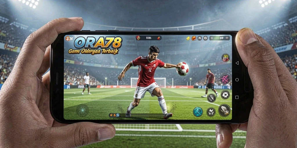 Screenshot menangkap momen seru dalam permainan olahraga ORA78.