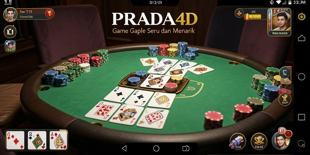 Tampilan gameplay Gaple di PRADA4D yang seru dan interaktif.