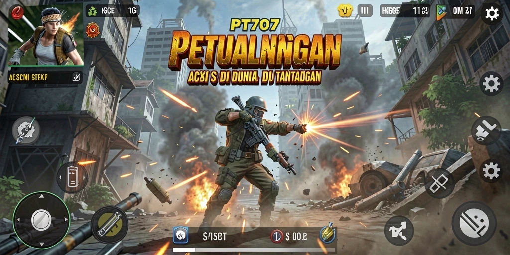 Tampilan dinamis dari gameplay penuh aksi PT707.