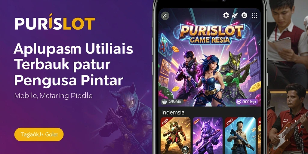 Tampilan utama screenshot PURISLOT dengan fitur-fitur Utilitas yang menarik.