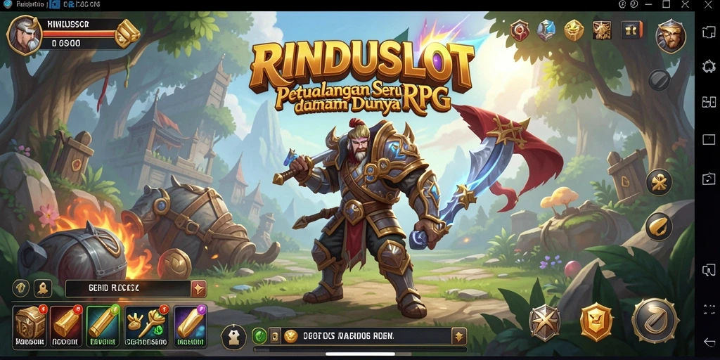 Screenshot gameplay RINDUSLOT menampilkan aksi seru dan karakter yang menarik.