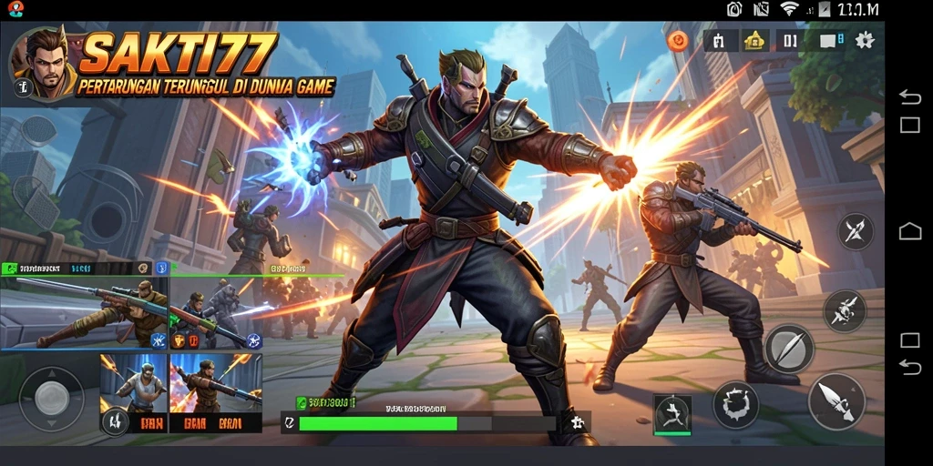 Screenshot SAKTI77 menampilkan pertarungan epik antara karakter-karakter kuat.