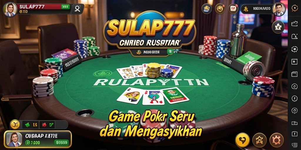 Tampilan gameplay poker yang seru dan menarik di SULAP777.