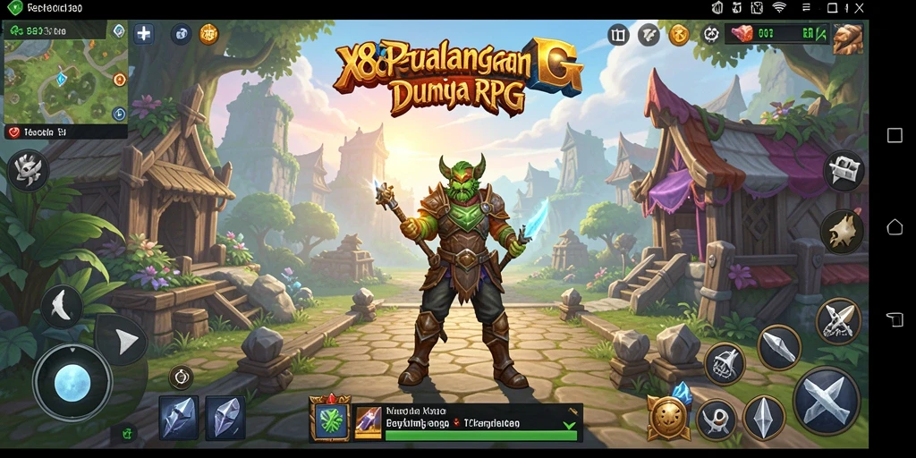 Tampilan gameplay seru dari X88 dalam dunia RPG.